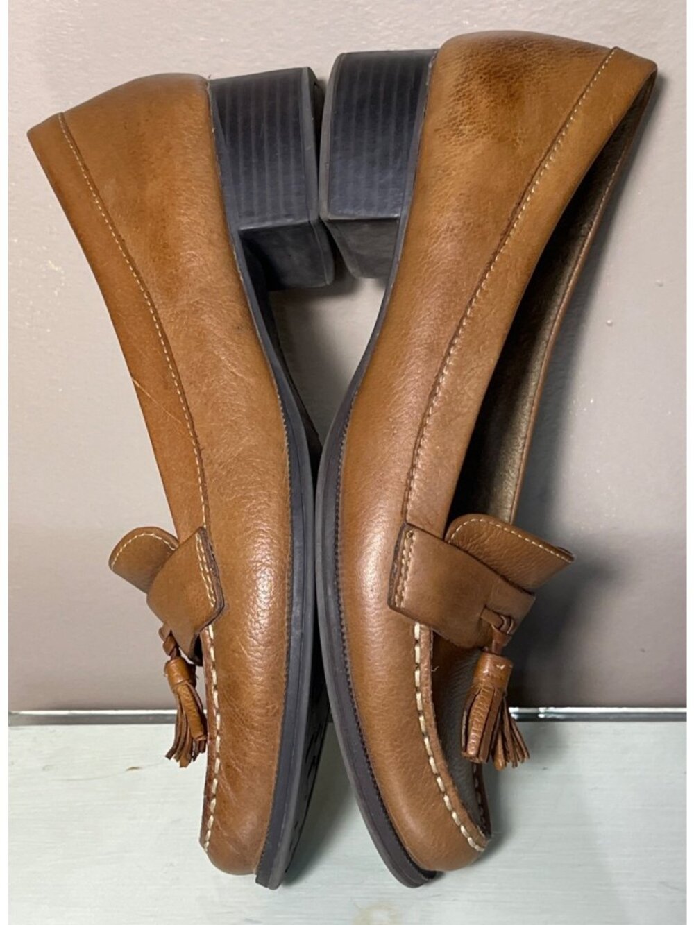 Naturalizer Barrie Loafers Leather Tan Tassel Comfort Preppy Capsule Shoes Wom 8 - Picture 5 of 9